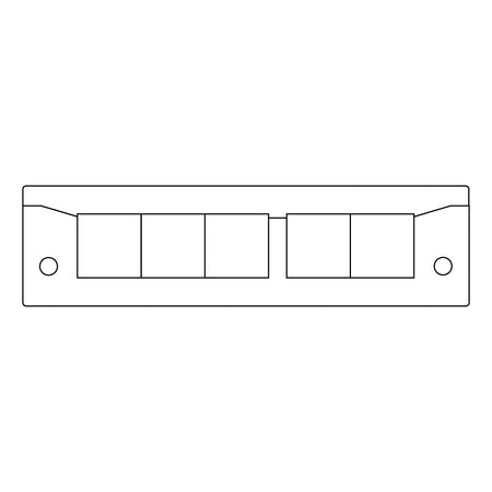 Black Plastic Split Cable Entry Frame IP66 for 5 x 1-16mm Cables  - KEL-ER-E5 — Icotek
