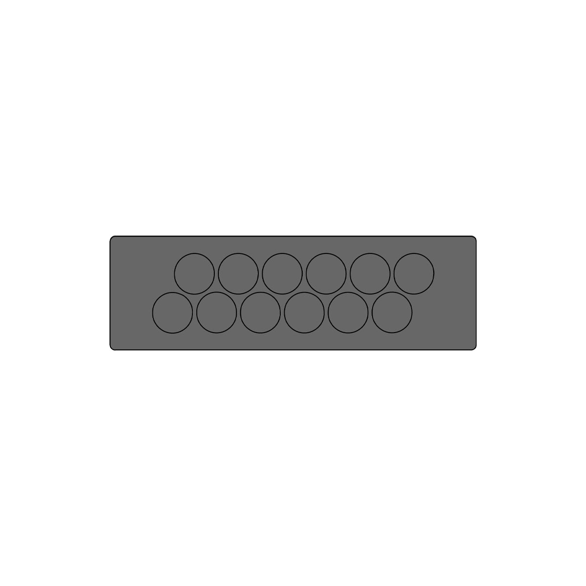 KEL-DP multi-membrane cable entry plates pluggable, with high cable density / IP64 / UL Type 12 - KEL-DP 24|12 A bk — Icotek