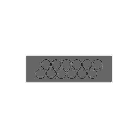 KEL-DP multi-membrane cable entry plates pluggable, with high cable density / IP64 / UL Type 12 - KEL-DP 24|12 A bk — Icotek