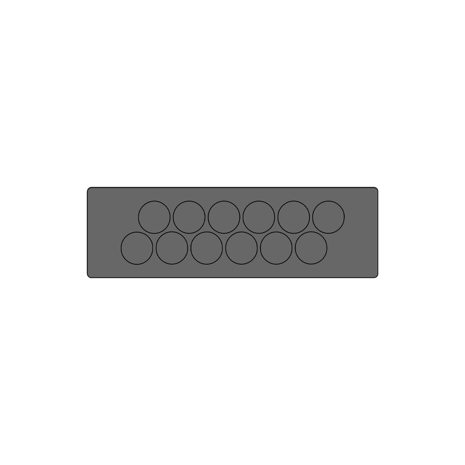 KEL-DP multi-membrane cable entry plates pluggable, with high cable density / IP64 / UL Type 12 - KEL-DP 24|12 A bk — Icotek