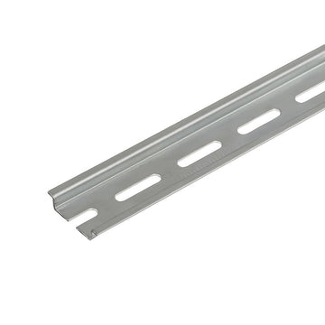 Gal Steel Slotted Din Rail TS35 x 7.5mm | (2M LENGTHS - Pack 10 (20 Metres))