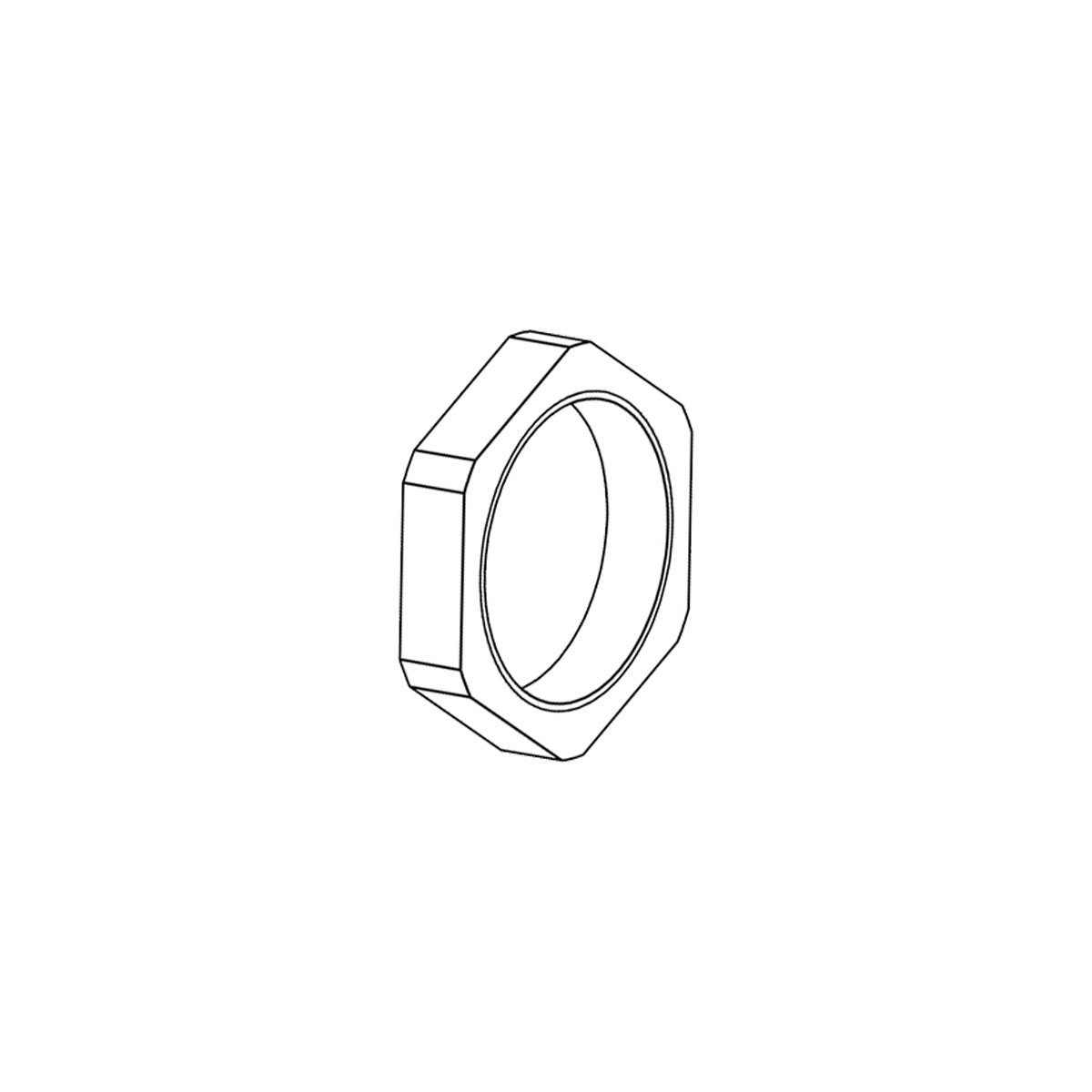 Hexagonal locknut M32 x 1.5 | KGM 32 bk (Pack of 10) — Icotek