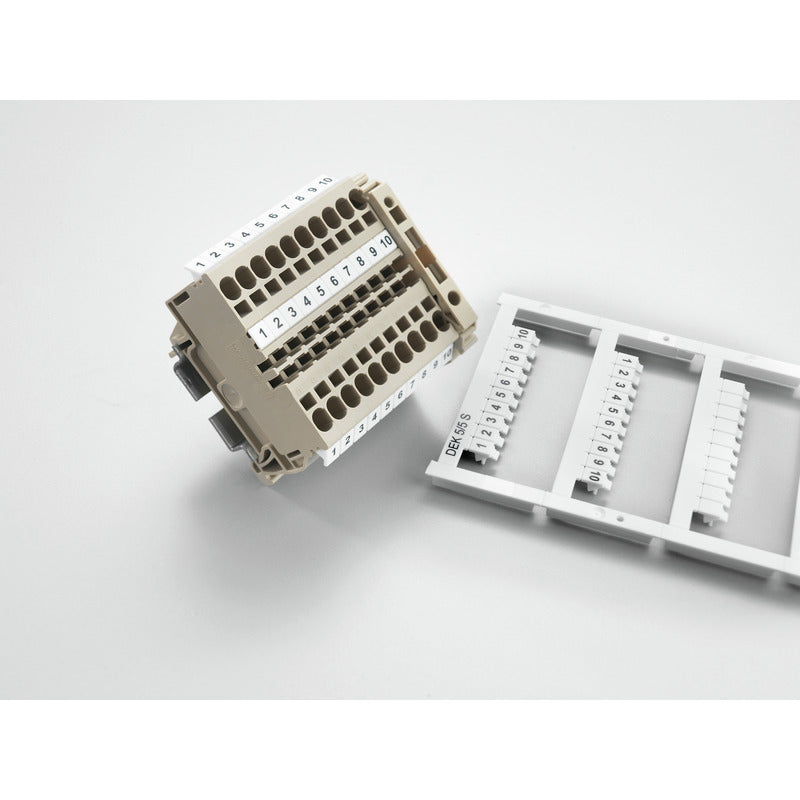 Weidmuller Terminal Markers 5 x 5mm Horizontal Printed 21-30, Suit WDU 2.5 - DEK/5/FWZ 21-30 (Box 500)