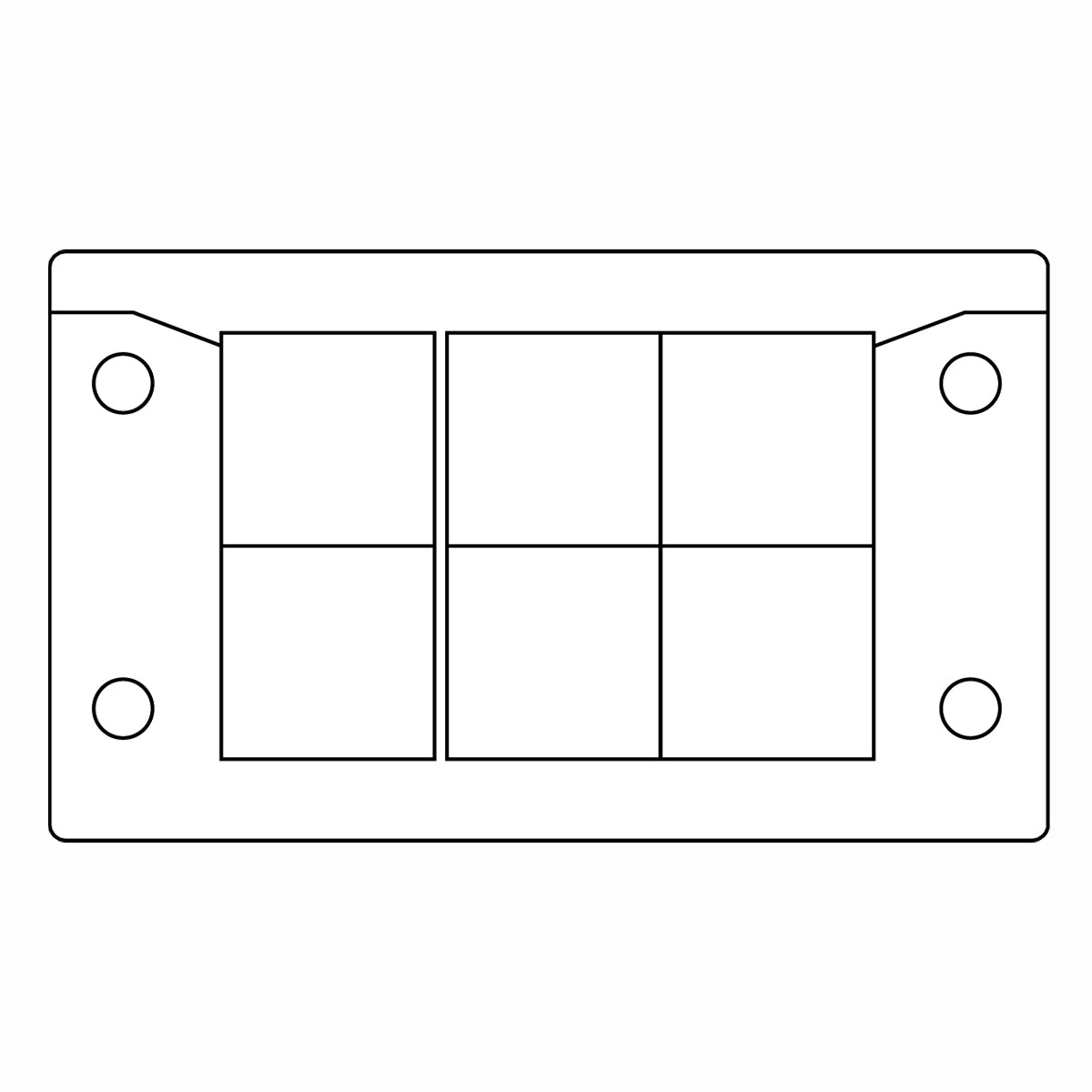 KEL-U | KEL-E split cable entry frames IP54 6 x KT small | KEL-U 10|6 V2A — Icotek