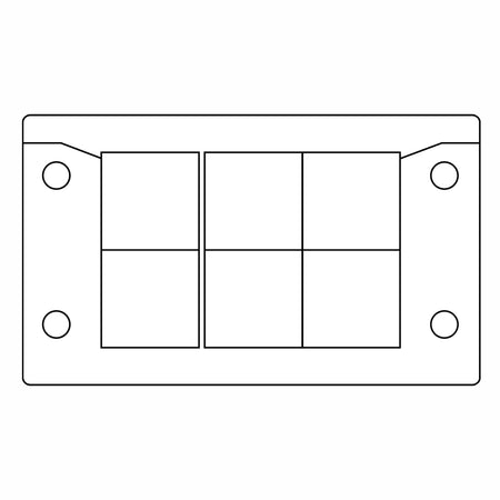 KEL-U | KEL-E split cable entry frames IP54 6 x KT small | KEL-U 10|6 V2A — Icotek