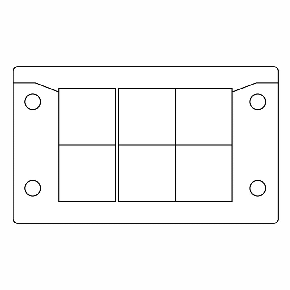 KEL-U | KEL-E split cable entry frames IP54 6 x KT small | KEL-U 10|6 V2A — Icotek