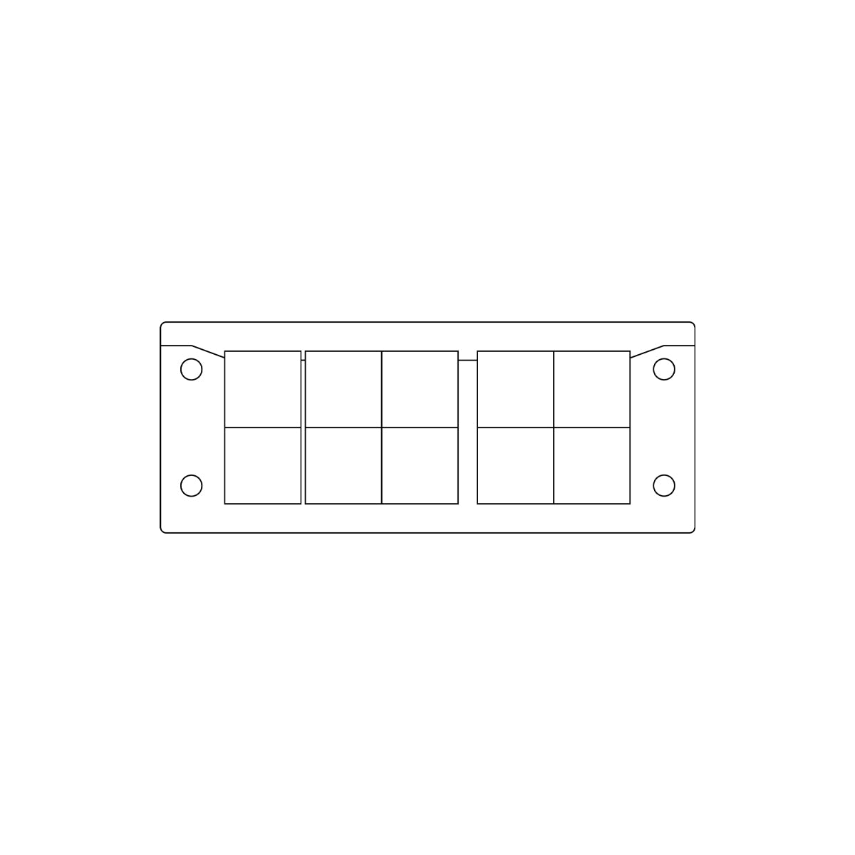 Split Cable Entry Frame IP54 for 10 Small Grommets - KEL-U 24|10 — Icotek