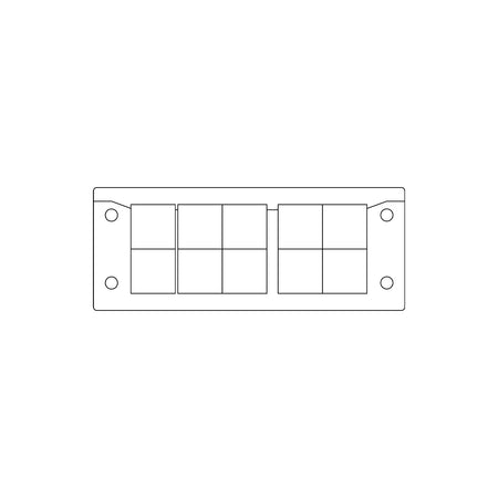 Split Cable Entry Frame IP54 for 10 Small Grommets - KEL-U 24|10 — Icotek