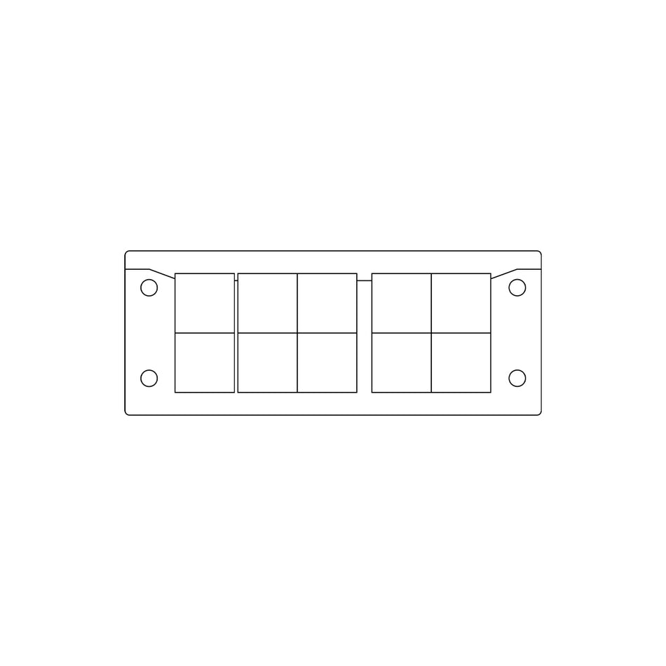 Split Cable Entry Frame IP54 for 10 Small Grommets - KEL-U 24|10 — Icotek