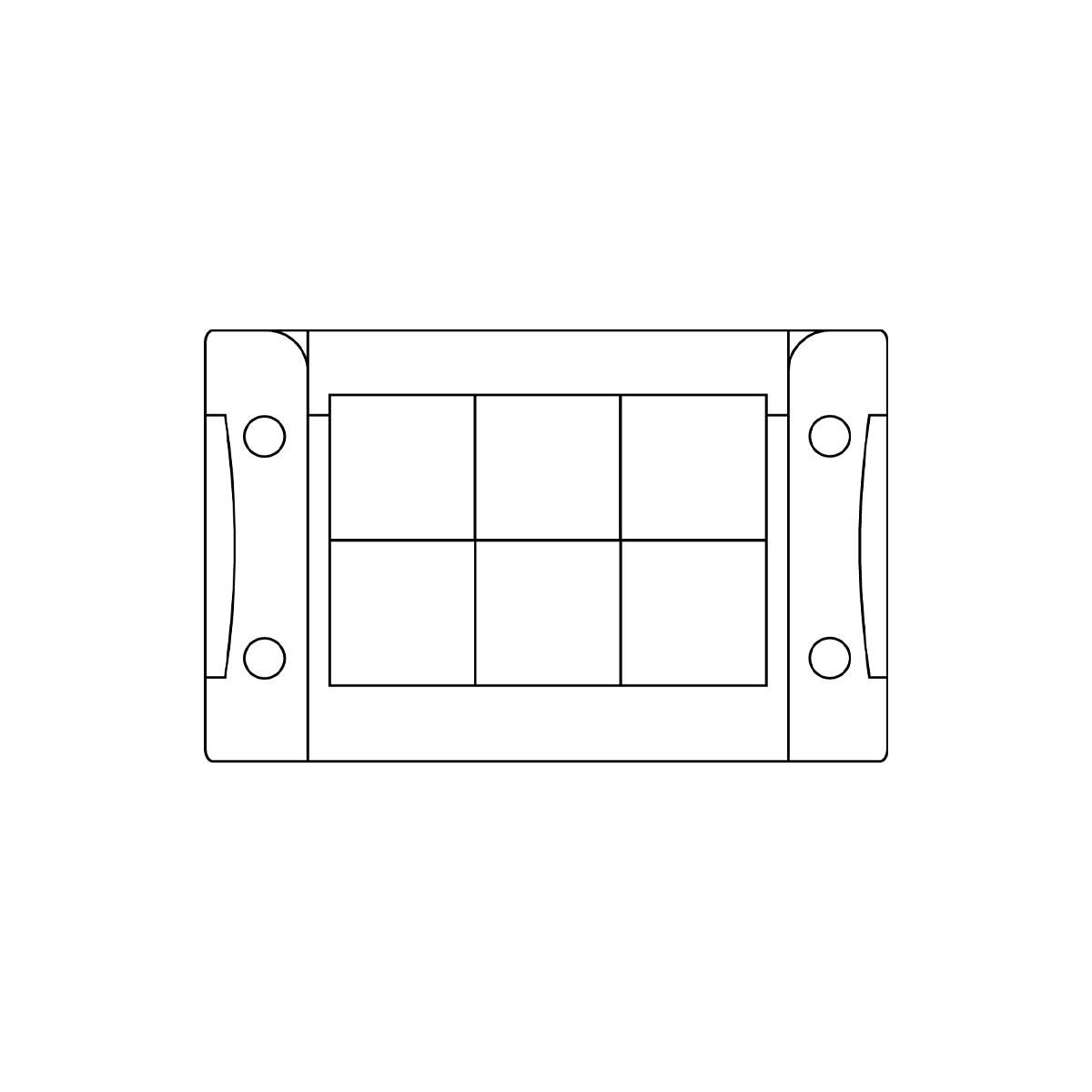 KEL Black Plastic Centrally Split Cable Entry Frame KEL-FA 10|6 — Icotek