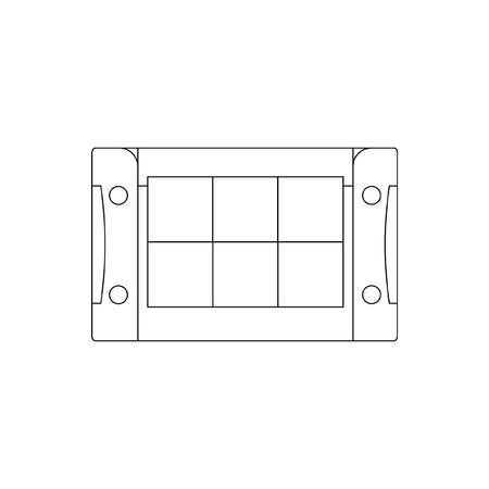KEL Black Plastic Centrally Split Cable Entry Frame KEL-FA 10|6 — Icotek