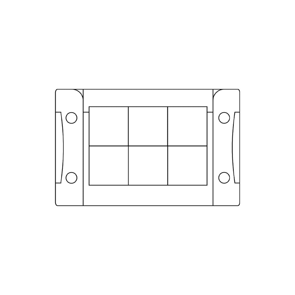 KEL Black Plastic Centrally Split Cable Entry Frame KEL-FA 10|6 — Icotek