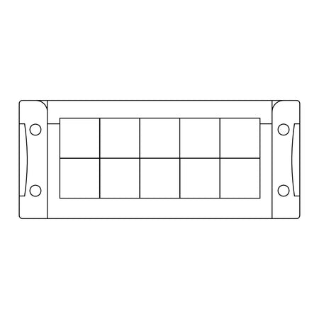 Black Plastic Split Cable Entry Frame IP54 (Tool Free) for 10 x 1-17mm / 40 x 2-6mm Cables - KEL-FA 24|10 — Icotek
