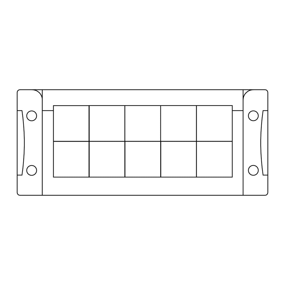 Black Plastic Split Cable Entry Frame IP54 (Tool Free) for 10 x 1-17mm / 40 x 2-6mm Cables - KEL-FA 24|10 — Icotek