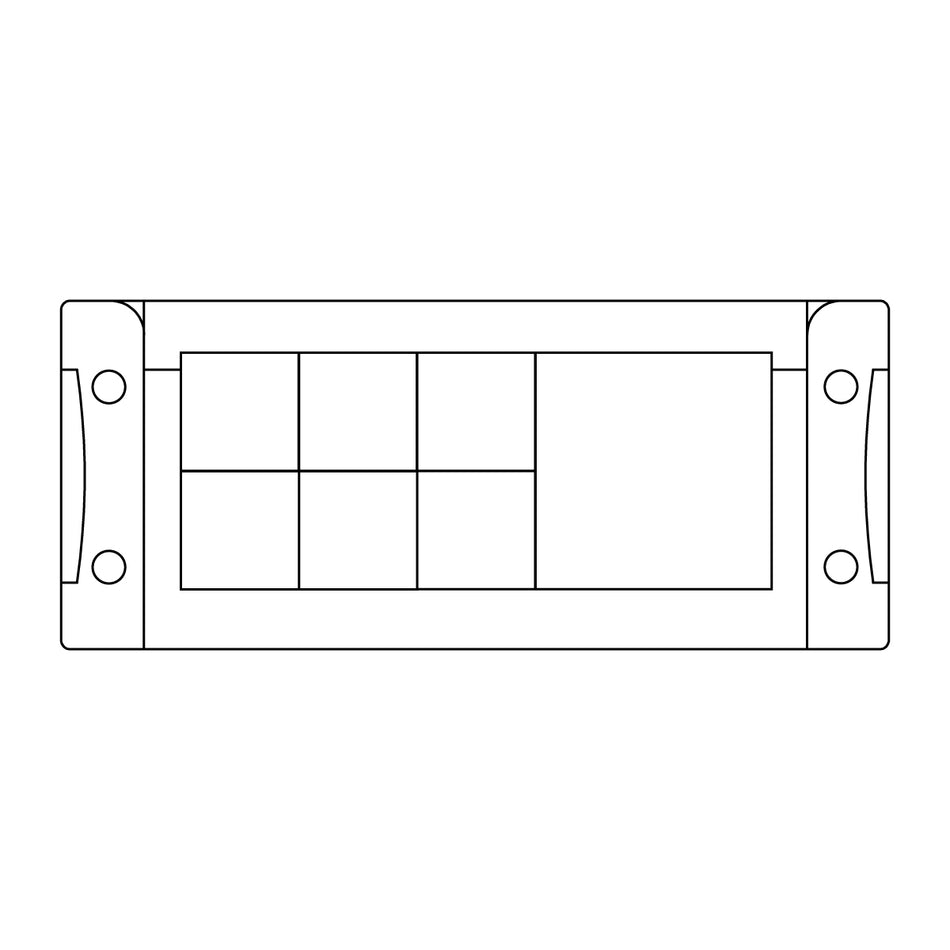 Black Plastic Split Cable Entry Frame IP54 (Tool Free) for 6 x 1-17mm + 1 x 13-35mm / 40 x 2-6mm Cables - KEL-FA 24|7 —