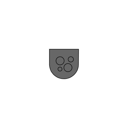 UT-DT4 Universal Grommet Black for 2x Cable up to 6.4mm, 2x up to 3.2mm & 1x up to 4.2mm U-Shape for Wall Thickness