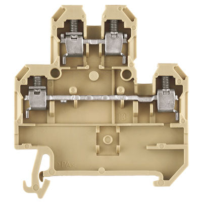 DIN Terminal SAK-Series Screw Connection 2 Tier, 4mm Beige - DK 4Q/35 — Weidmuller