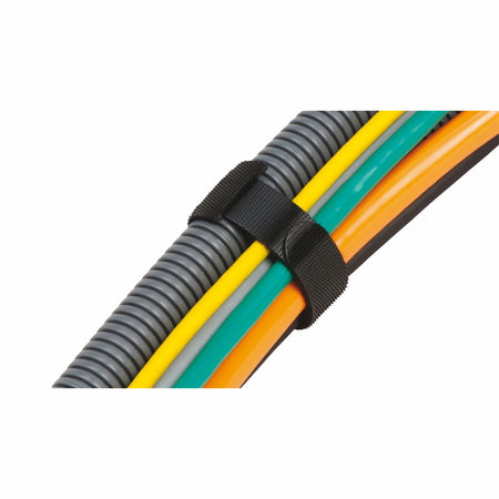 HOOK-AND-LOOP CABLE TIES SINGLE, PERFORATED OR AS TAPE ON REEL | KLB 15 BK — Icotek