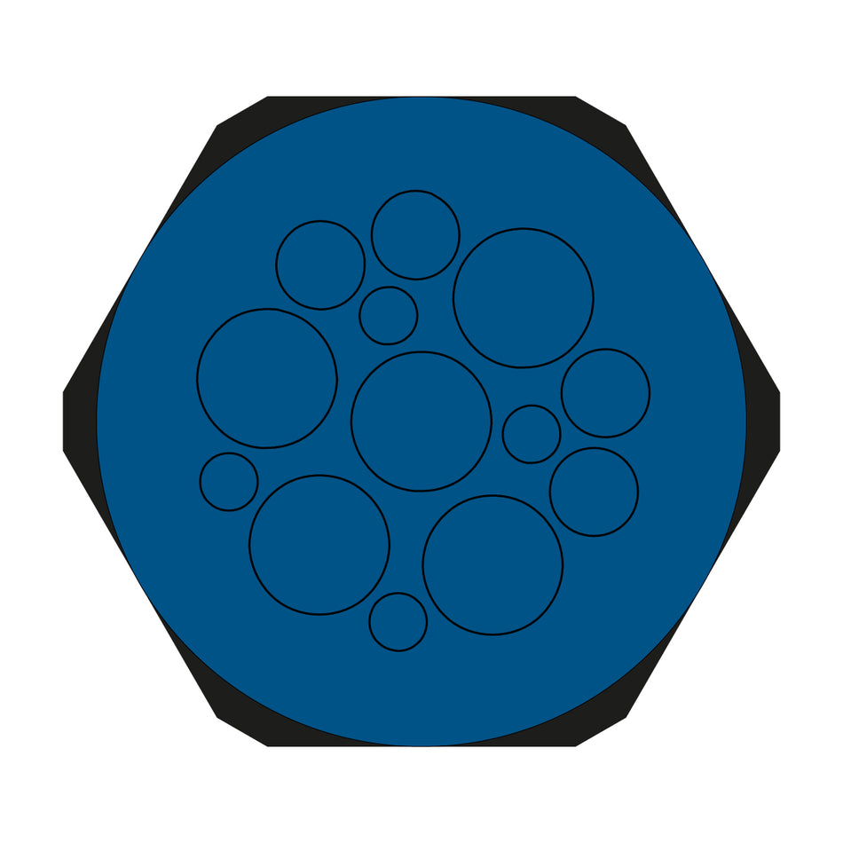 Hygienic Blue Multi-Membrane Cable Entry Plate M63 IP68 for 4 x 3.2-6.5mm, 4 x 5-10.2mm + 5 x 9-16.2mm Cables - KEL-DPZ-HD