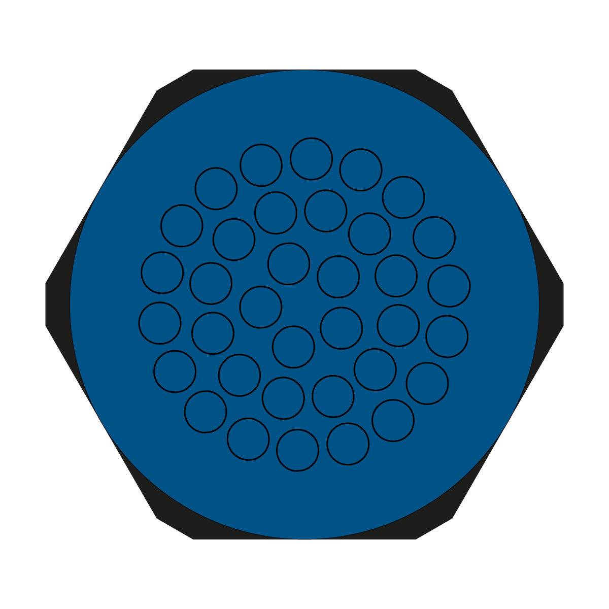 Hygienic Blue Multi-Membrane Cable Entry Plate M63 IP68 for 35 x 3.2 - 6.5mm Cables - KEL-DPZ-HD 63|35 — Icotek