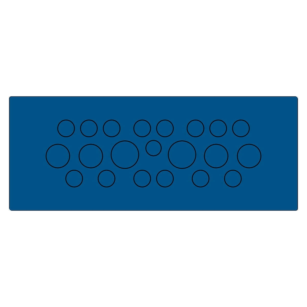 Hygienic Blue Multi-Membrane Cable Entry Plate IP68 for 1 x 3.2-6.3mm, 14 x 4-7.5mm, 4 x 5.5-10.5mm + 2 x 8-12.5mm Cables 