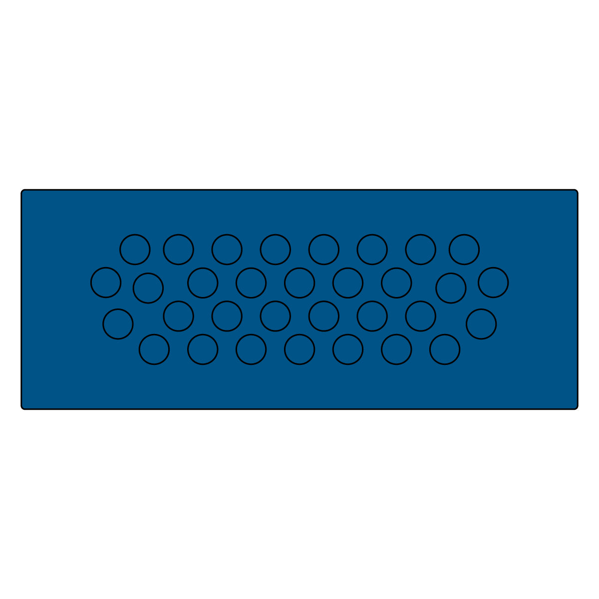 Hygienic Blue Multi-Membrane Cable Entry Plate IP68 for 32 x 3.2-6.3mm Cables - KEL-DPU-HD 24|32 — Icotek