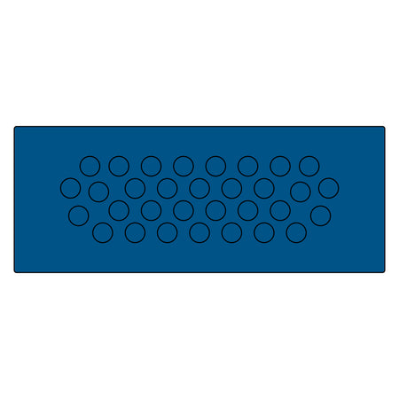 Hygienic Blue Multi-Membrane Cable Entry Plate IP68 for 32 x 3.2-6.3mm Cables - KEL-DPU-HD 24|32 — Icotek
