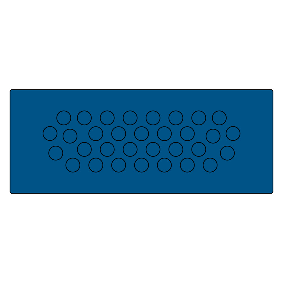 Hygienic Blue Multi-Membrane Cable Entry Plate IP68 for 32 x 3.2-6.3mm Cables - KEL-DPU-HD 24|32 — Icotek
