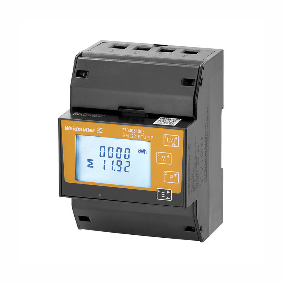 1–3 Phase Energy Meter 100A Direct, Modbus RTU — Weidmuller