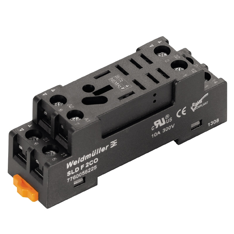 Relay Base DRL-Series 2CO 10A, Screw Connection Base - SLD F 2CO — Weidmuller
