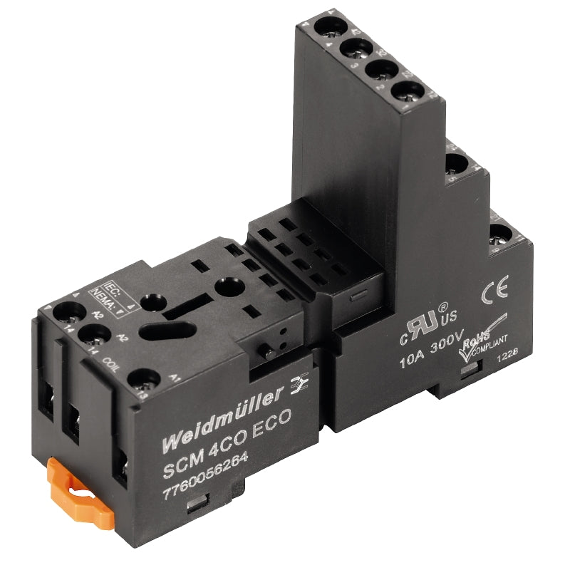 Relay Base DRM-Series 4CO 6A, Screw Connection — Weidmuller