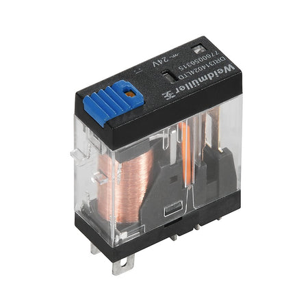 Relay DRI-Series 24VDC 1CO 10 Amp with LED, Free-Wheel Diode and Test Button — Weidmuller