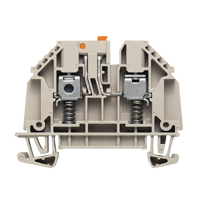 DIN Test Disconnect Terminal 4mm Beige, Spring Loaded - WTR 4 STB SL — Weidmuller