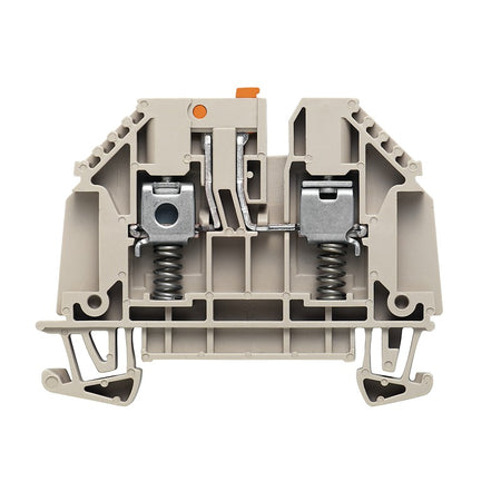 DIN Test Disconnect Terminal 4mm Beige, Spring Loaded - WTR 4 STB SL — Weidmuller