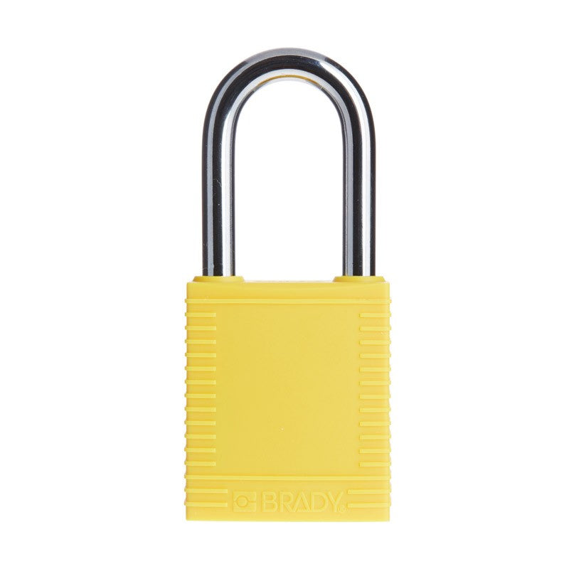 Safety Plus Padlock Yellow - Steel Shackle — Brady