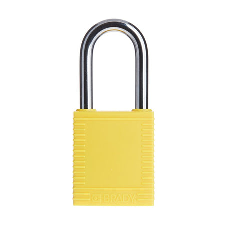 Safety Plus Padlock Yellow - Steel Shackle — Brady