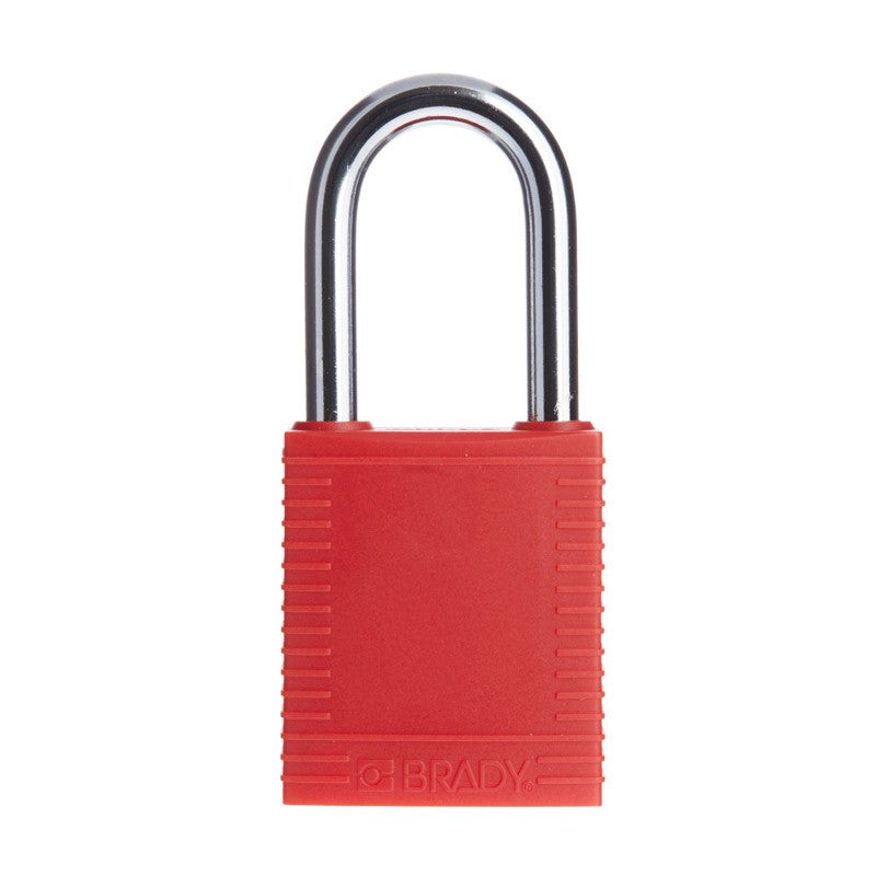 Safety Plus Padlock Red - Steel Shackle — Brady