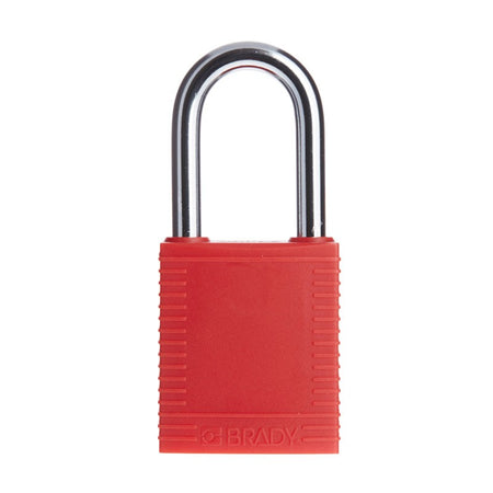 Safety Plus Padlock Red - Steel Shackle — Brady