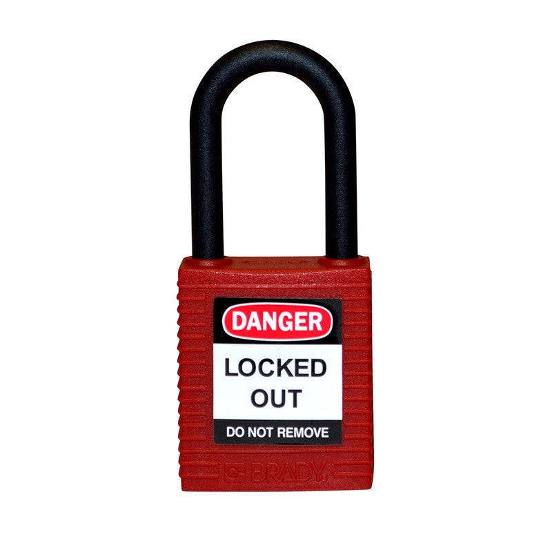 Safety Plus Padlock Red - Nylon Shackle — Brady