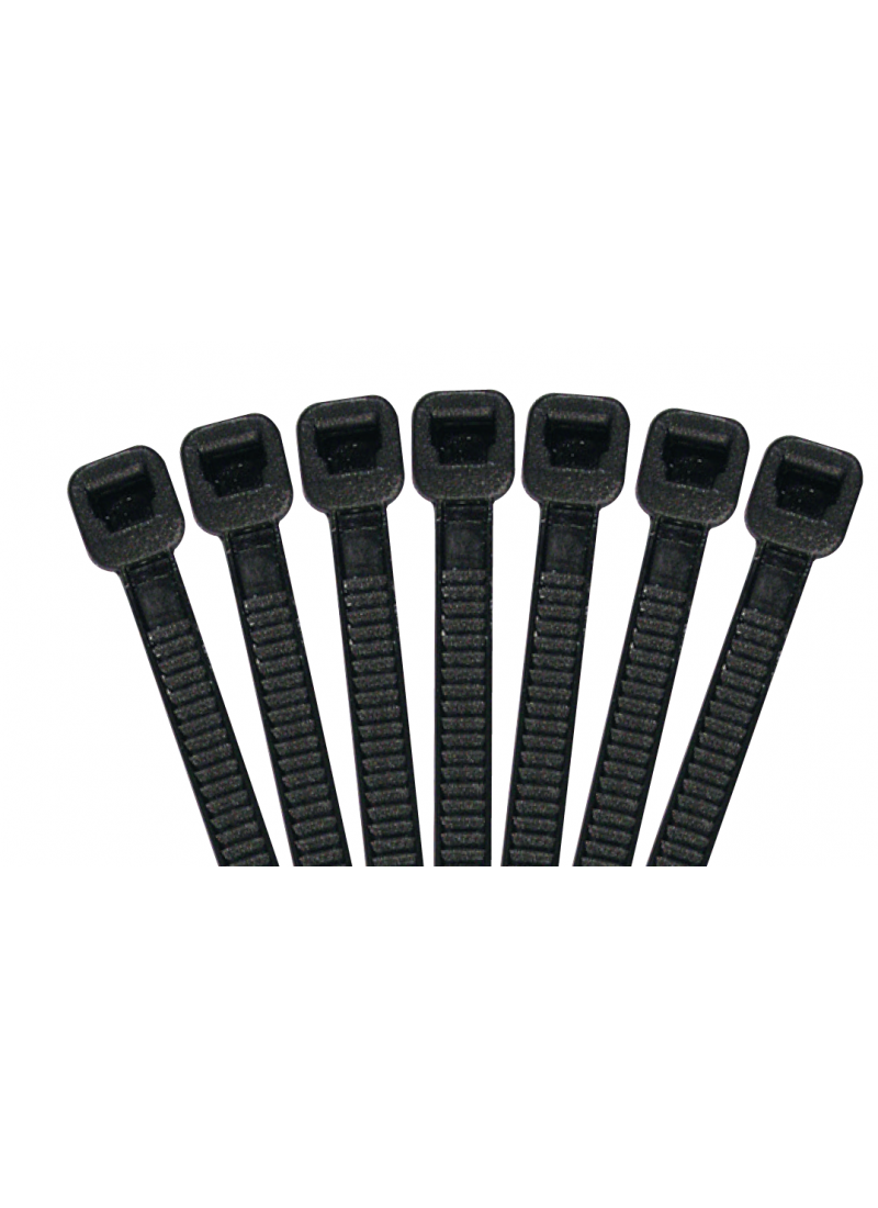 Standard Duty Nylon Ties, Black, 203mm x 4.6mm, 100 Pack — Brady