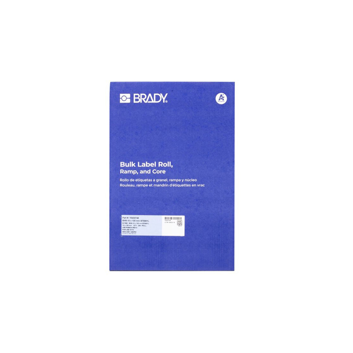 Cable ID Printable Inserts, Bulk, for M6 Printers - 105mm, Yellow, Roll of 250 — Brady