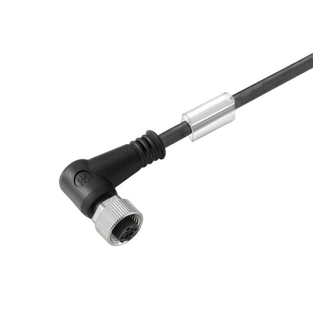 Angled M12 Cable, 4 Pole, One End Without Connector, 5m, A-Coded | SAIL-M12BW-4-5.0U — Weidmuller