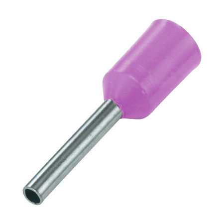 Pre-Insulated End Sleeve (bootlace) Ferrules PINK.25/.34mm2L Pack of 500, 8mm Long — Carroll