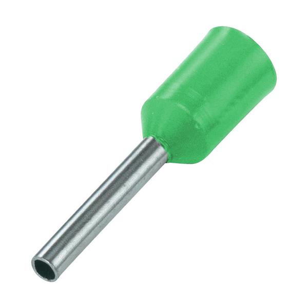 Pre-Insulated End Sleeve (bootlace) Ferrules GREEN 6mm2 12mmL Pack of 100 — Carroll