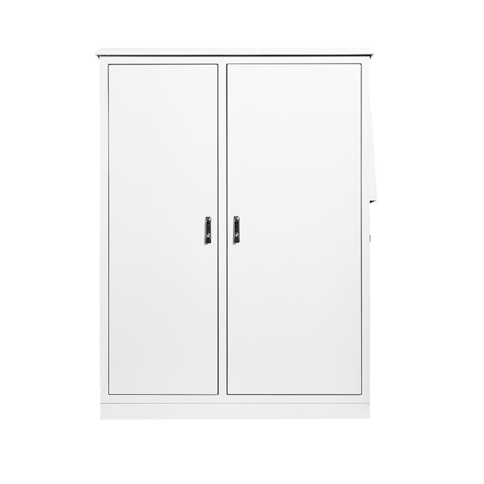 84U/RU (2 x 42U/RU) Aluminium Field Cabinet 2275H x 1650W x 800D White with 2.0kW Air Conditioner and Padlockable Handle —