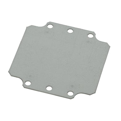 Euronord Aluminium Mounting Plate Sheet Steel 107H x 110W x 1.5 — FIBOX