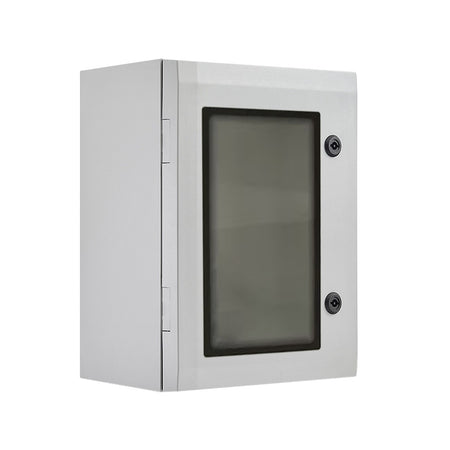 ARCA Series Polycarbonate Enclosure 300H x 300W x 210D IP65 Grey | ARCA-303021. Window & Mounting Plate Included. — FIBOX
