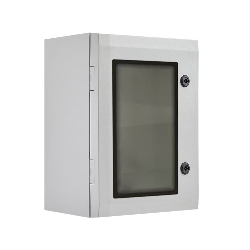 Fibox ARCA Polycarbonate Enclosure 800H x 600W x 300D IP66 with 2 Quarter Turn Locks + Window, Including Mounting Plate —