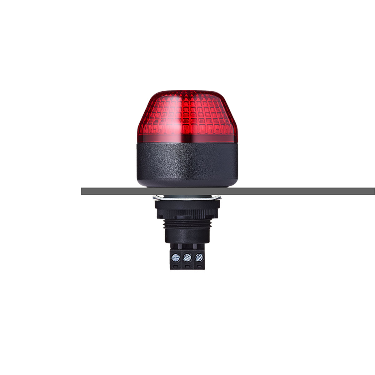 IBM Series M22 Ø45mm Panel Mount Beacon, Steady/Flashing Light, Red, 230/240VAC — Auer Signal