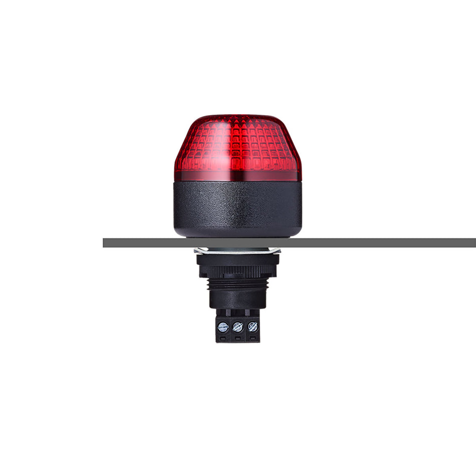 IBM Series M22 Ø45mm Panel Mount Beacon, Steady/Flashing Light, Red, 230/240VAC — Auer Signal
